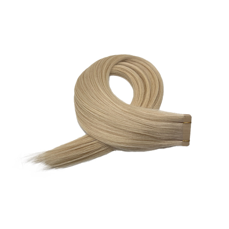 Hairui European human hair extensions #60 white blonde tape in human hair