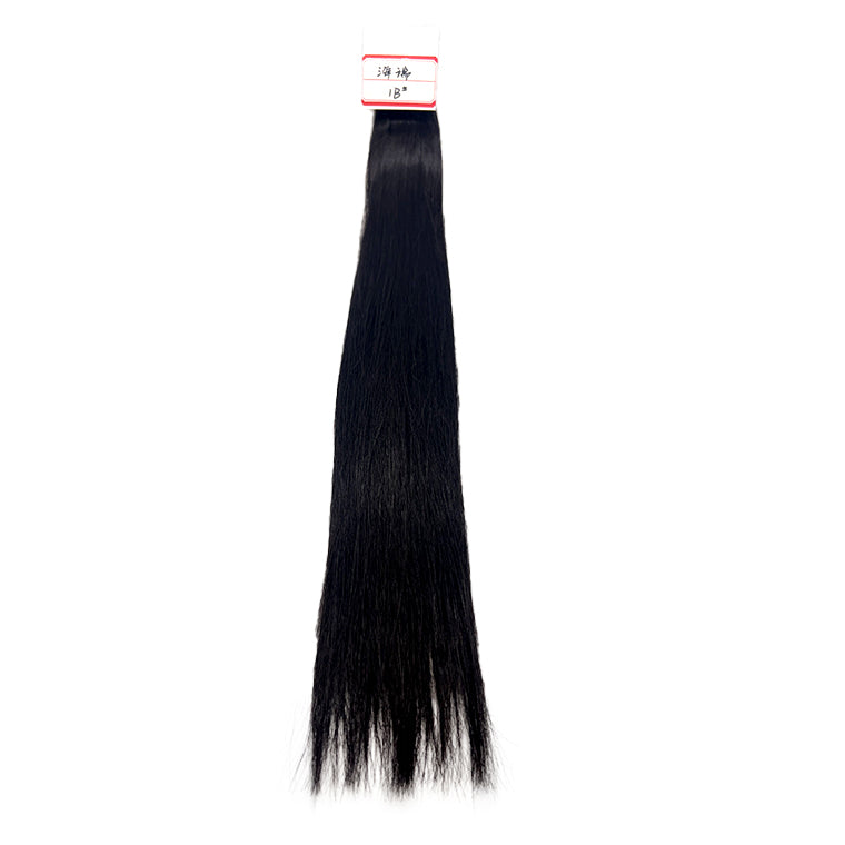 Hairui Natural straight tape in hair extension, real remy human hair can be curled #1b natural black