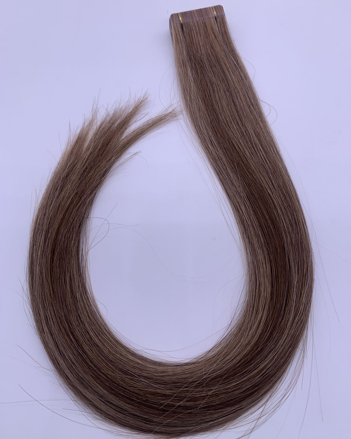 Wende tape hair extension P6/22  light brown high light long lasting remy hair extension