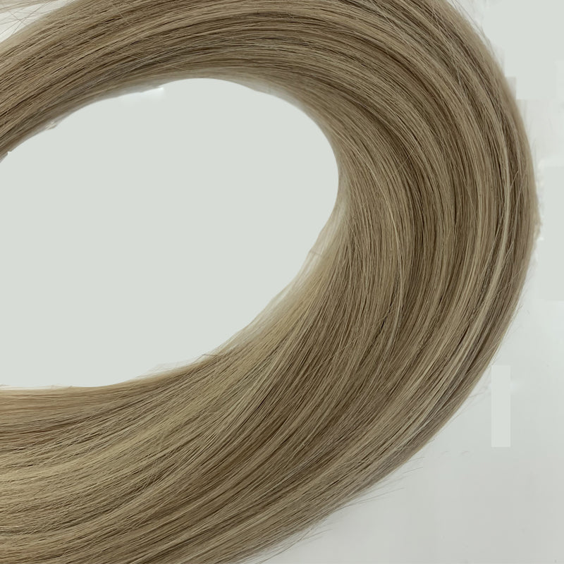 Hairui invisible tape in hair extension no tangle no shedding #18/613 platinum blonde highlight