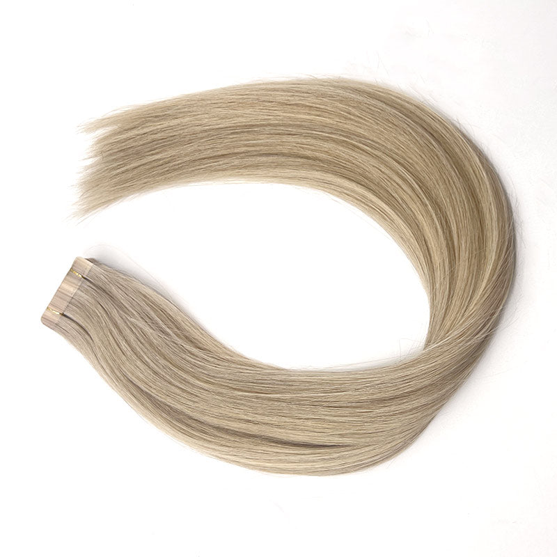 Wende high quality remy human hair extensions tape hair extension Mixed Ash