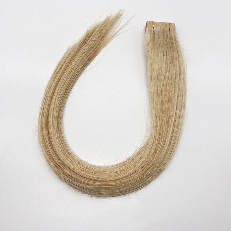 Wende invisible human hair extensions tape hair extension P22/613  platimun blonde highlight