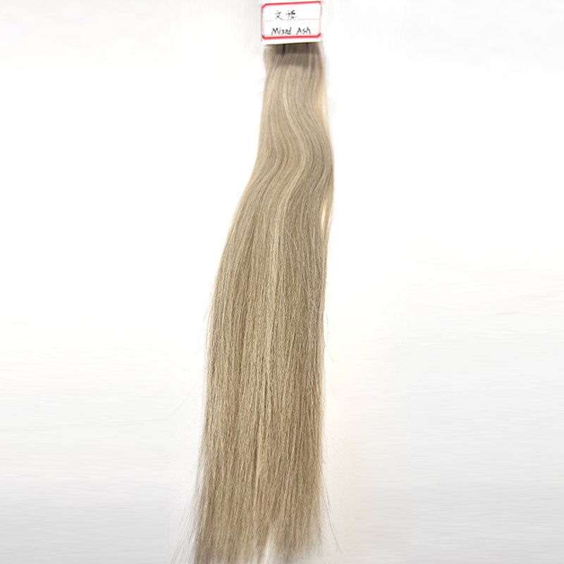 Wende high quality remy human hair extensions tape hair extension Mixed Ash