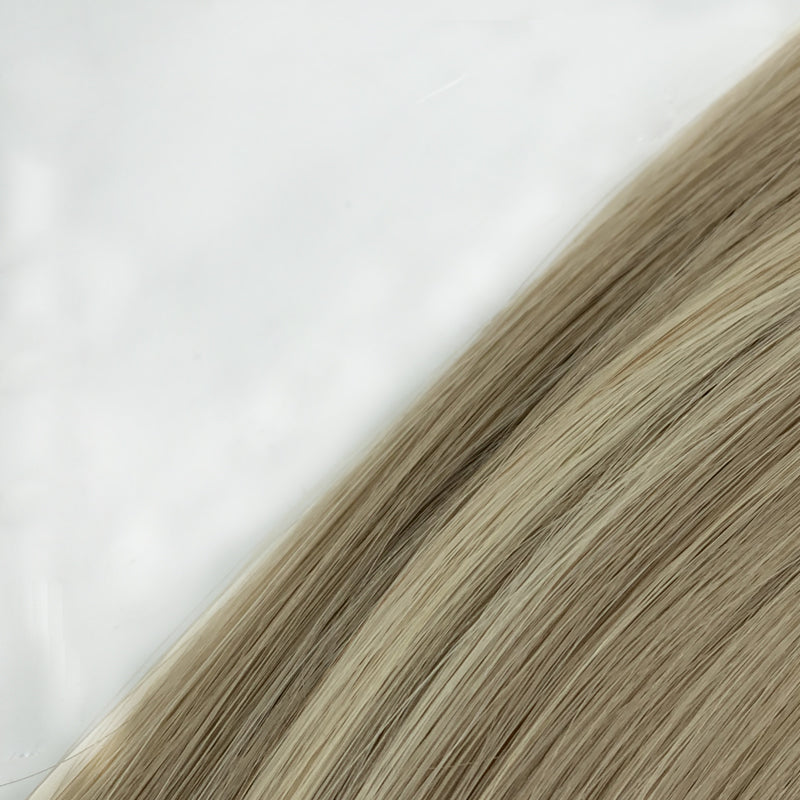 Hairui invisible tape in hair extension no tangle no shedding #18/613 platinum blonde highlight