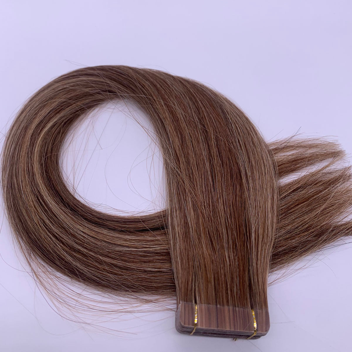 Wende tape hair extension P6/22  light brown high light long lasting remy hair extension