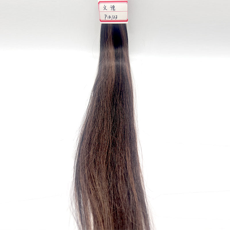 Wende tape hair extension Natural fit P1B/33 natural/spice high light remy hair can be curled