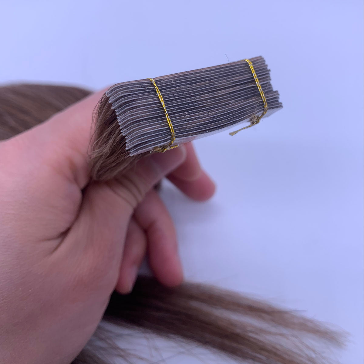 Wende tape hair extension P6/22  light brown high light long lasting remy hair extension